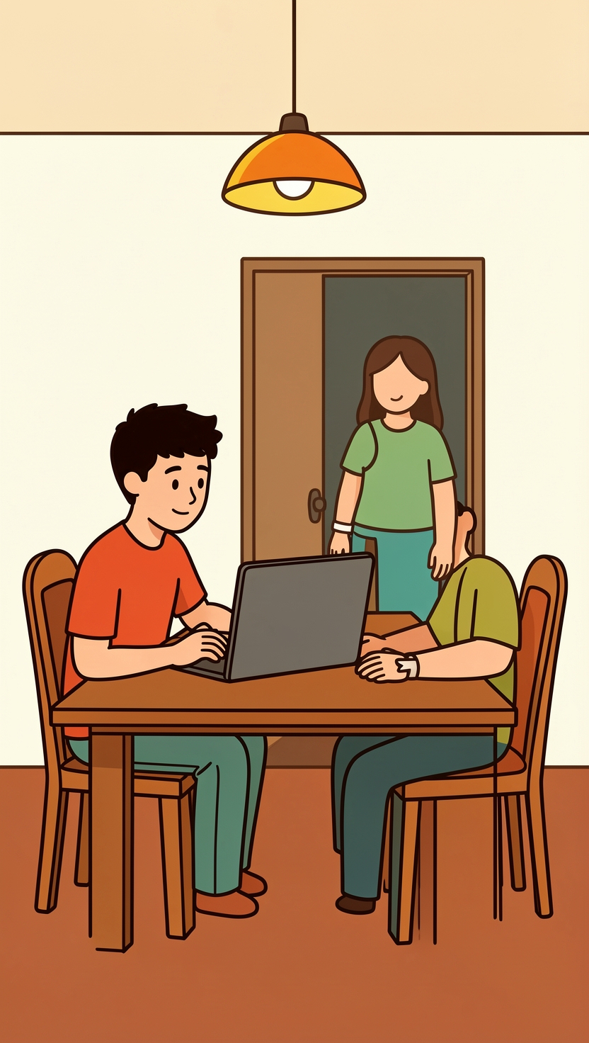 A chat bubble motif for a chatbot that now sorts users by age