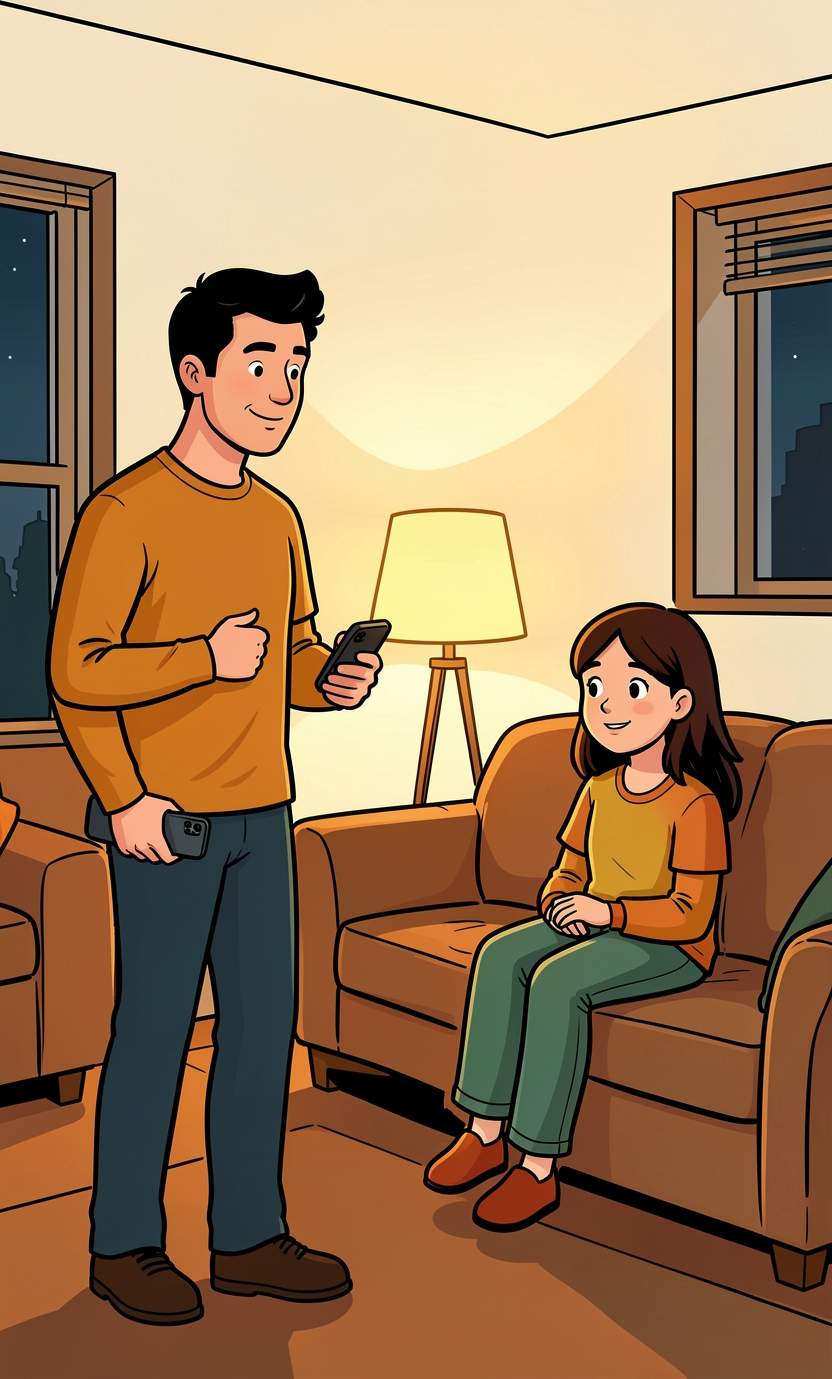 A family mark standing for a parent approving a child's account