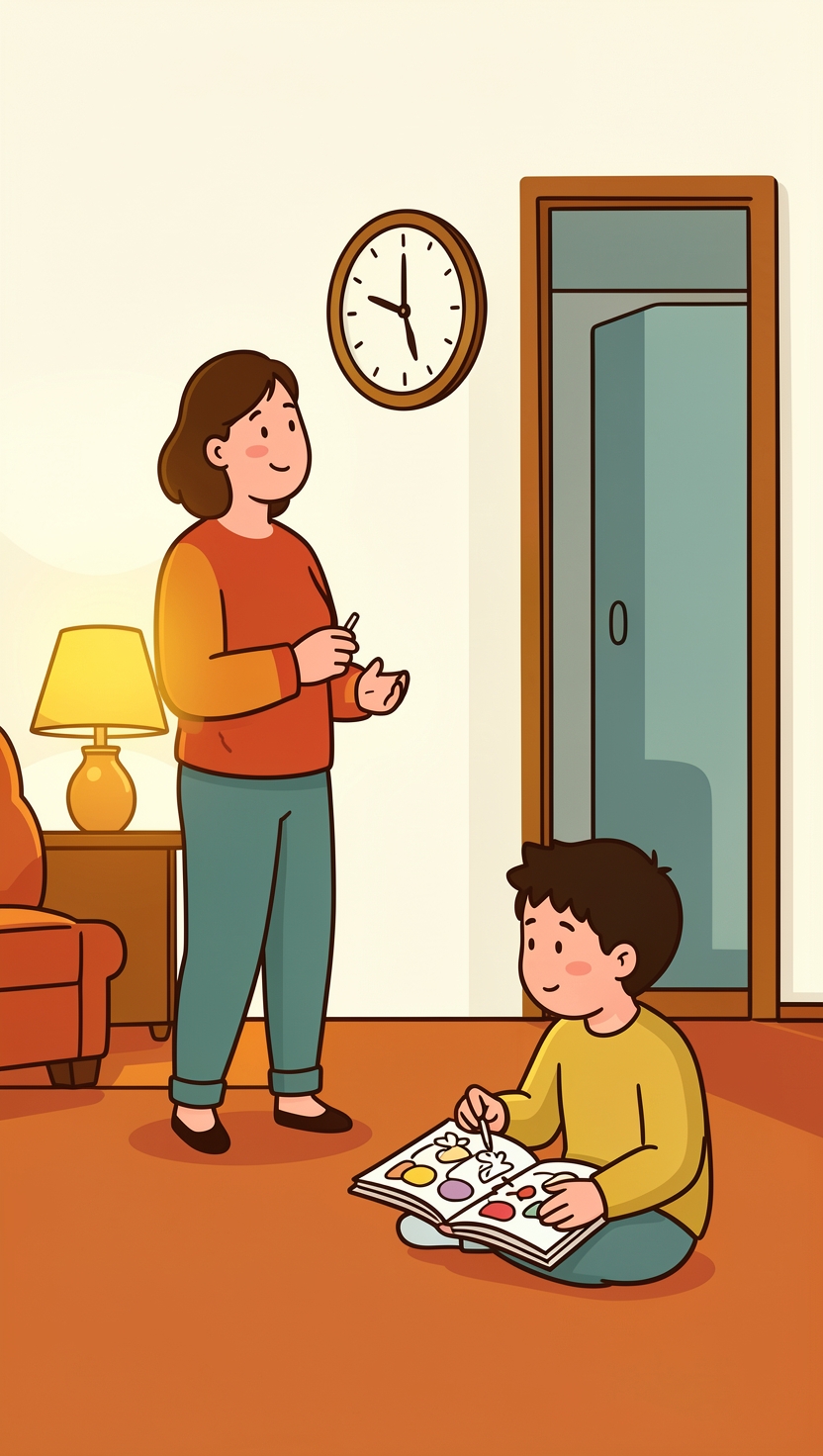 A spark motif for children choosing crayons over AI