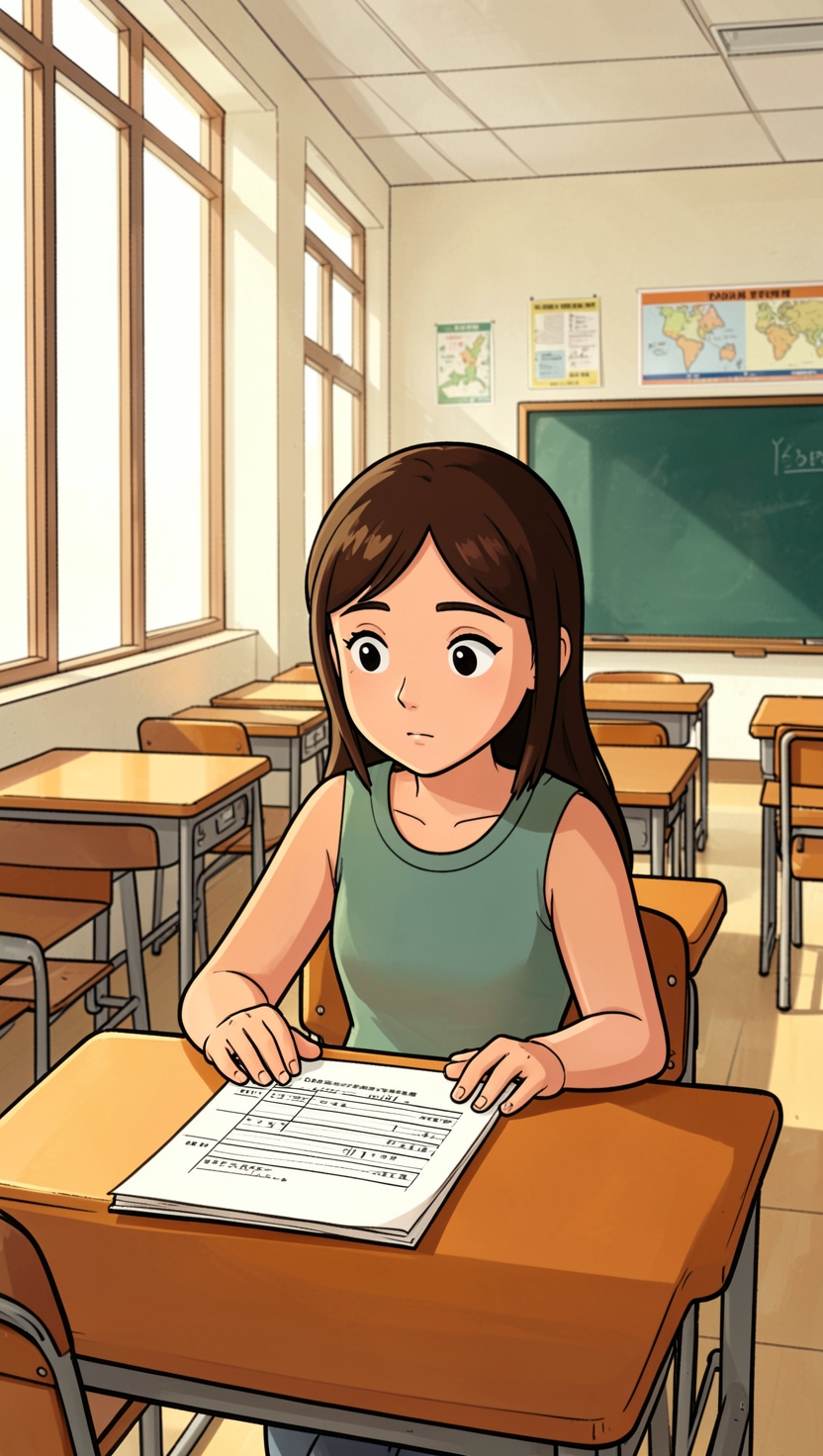 Rows of empty desks in a primary school classroom