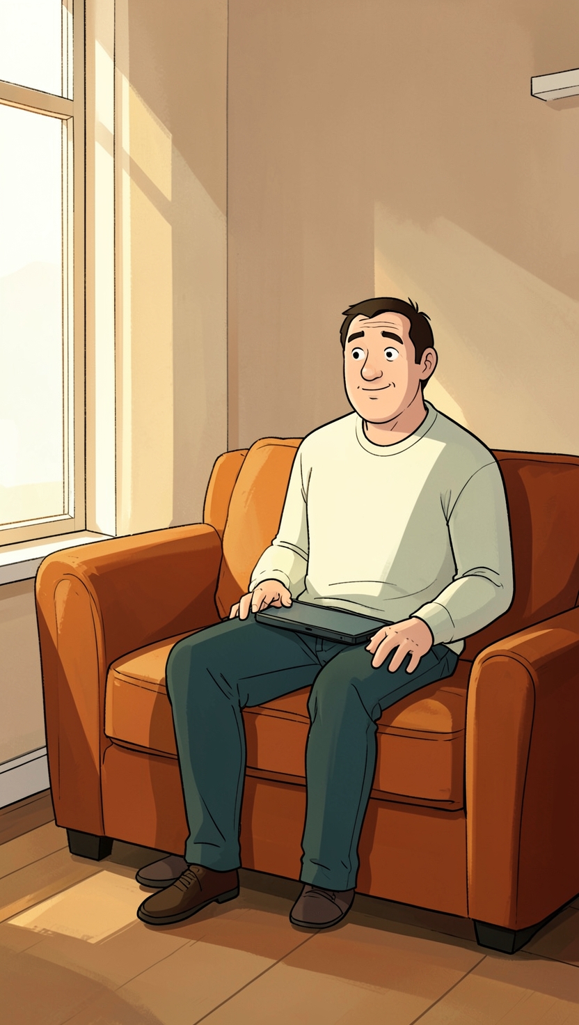 An adult and a child looking at a tablet together at home